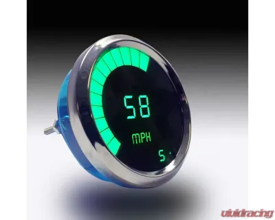 Intellitronix 3 3/8" Chrome Bezels Programmable Digital Bargraph Memory Speedometer - MS9222G
