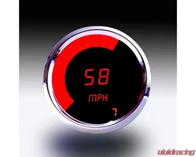 Intellitronix 3 3/8" Chrome Bezels Programmable Digital Bargraph Memory Speedometer - MS9222R