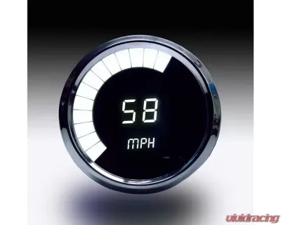 Intellitronix 3 3/8" Chrome Bezels Programmable Digital Bargraph Memory Speedometer - MS9222W