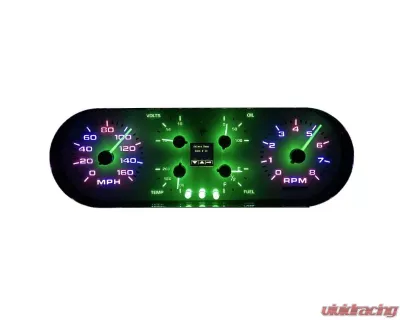 Intellitronix Universal Aurora Six Gauge Analog Panel Kit - AUR1001