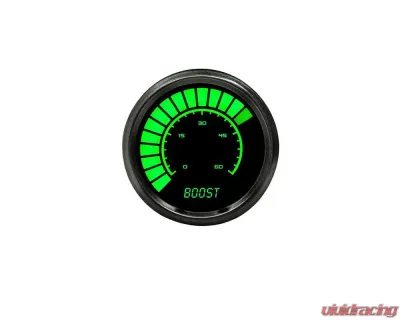 Intellitronix Boost Analog Bargraph Gauge Black Bezel w/Sender 0-60 PSI - B9012G
