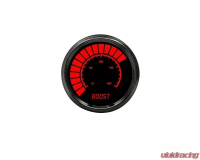 Intellitronix Boost Analog Bargraph Gauge Black Bezel w/Sender 0-60 PSI - B9012R