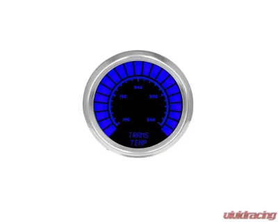 Intellitronix 2 1/16 Inch Chrome Bezel Analog Bargraph Transmission Temp Gauge w/Sender 160-340 Degrees F - BS9107B