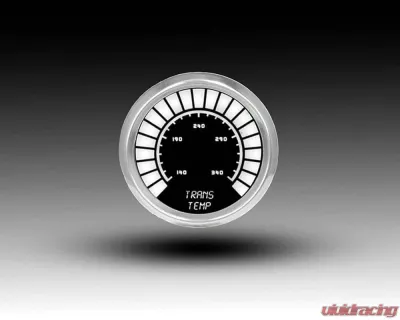 Intellitronix 2 1/16 Inch Chrome Bezel Analog Bargraph Transmission Temp Gauge w/Sender 160-340 Degrees F - BS9107W