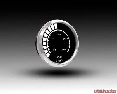 Intellitronix 2 1/16 Inch Chrome Bezel Analog Bargraph Transmission Temp Gauge w/Sender 160-340 Degrees F - BS9107W