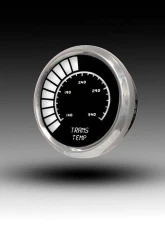 Intellitronix 2 1/16 Inch Chrome Bezel Analog Bargraph Transmission Temp Gauge w/Sender 160-340 Degrees F                                     - BS9107W - Image 3