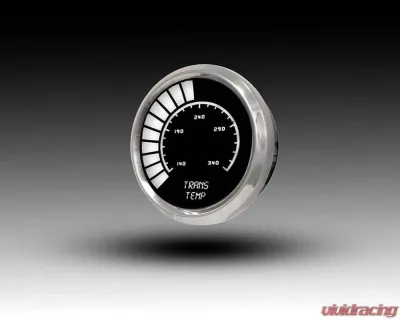 Intellitronix 2 1/16 Inch Chrome Bezel Analog Bargraph Transmission Temp Gauge w/Sender 160-340 Degrees F - BS9107W