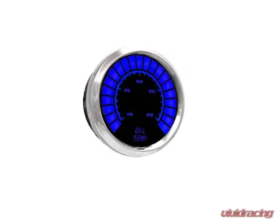 Intellitronix 2 1/16" Oil Temperature Analog Bargraph Gauge Chrome Bezel w/Sender 160-340 Degrees F - BS9108B