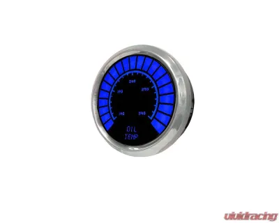 Intellitronix 2 1/16" Oil Temperature Analog Bargraph Gauge Chrome Bezel w/Sender 160-340 Degrees F - BS9108B