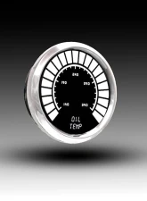 Intellitronix 2 1/16" Oil Temperature Analog Bargraph Gauge Chrome Bezel w/Sender 160-340 Degrees F                                     - BS9108W - Image 2