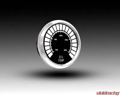 Intellitronix 2 1/16" Oil Temperature Analog Bargraph Gauge Chrome Bezel w/Sender 160-340 Degrees F - BS9108W