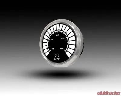 Intellitronix 2 1/16" Oil Temperature Analog Bargraph Gauge Chrome Bezel w/Sender 160-340 Degrees F - BS9108W