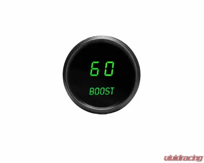 Intellitronix 2 1/6 Inch Boost Black Bezel Digital Gauge w/Sender 0-60 PSI - M9012G