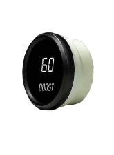 Intellitronix 2 1/6 Inch Boost Black Bezel Digital Gauge w/Sender 0-60 PSI                                     - M9012W - Image 2