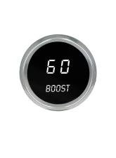 Intellitronix 2 1/16 Inch Boost Chrome Bezel Digital Gauge w/Sender 0-60 PSI                                     - MS9012W - Image 2