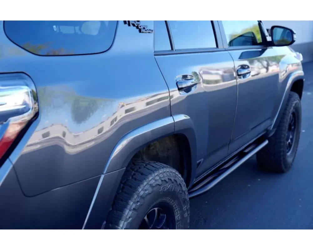 Westcott Designs 20 Degrees Raw Aluminum DOM TIG Weld No Kick Out Rock Sliders w/Top Plates Toyota 4Runner 2010-2021 - 25313TR