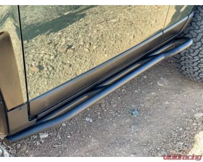 Westcott Designs 20 Degrees Black DOM TIG Weld Rock Sliders w/Top Plates Toyota FJ Cruiser 2007-2014 - 25421TBK