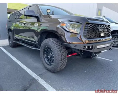 Westcott Designs 15 Deg. Raw Aluminum HREW MIG Weld Short Bed Sliders w/Top Plates CrewMax and Double Cab Toyota Tundra 2007-2021 - 25241HTR
