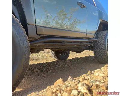 Westcott Designs 20 Degrees Black DOM MIG Weld Rock Sliders w/Top Plates Toyota FJ Cruiser 2007-2014 - 25421MTBK