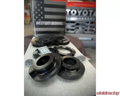 Westcott Designs Raw Aluminum Fox TRD PRO Preload Collar Lift Kit Toyota Tundra 2022-2024 - 35210A