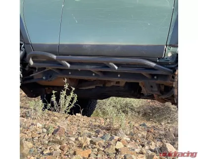 Westcott Designs 20 Degrees Black DOM TIG Weld Rock Sliders w/Top Plates Toyota FJ Cruiser 2007-2014 - 25421TBK