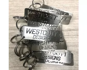 Westcott Designs Brushed Stainless Key Chain