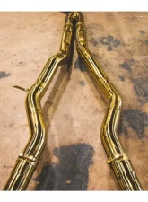 Valvetronic Designs 2 Single Wall Tips Anodized Gold Valved Sport Exhaust System Toyota Supra A90 2020-2024                                     - TOY.A90.VSES.AG - Image 3