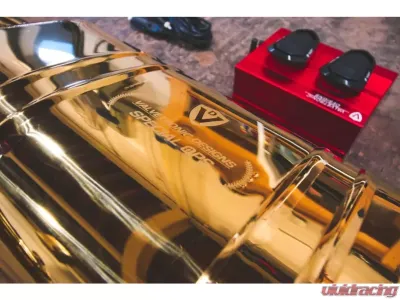 Valvetronic Designs 2 Single Wall Tips Anodized Gold Valved Sport Exhaust System Toyota Supra A90 2020-2024 - TOY.A90.VSES.AG