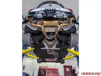 Valvetronic Designs 2 Single Wall Tips Anodized Gold Valved Sport Exhaust System Toyota Supra A90 2020-2024 - TOY.A90.VSES.AG