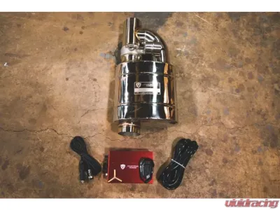 Valvetronic Designs 3.0In | 76Mm Exhaust Pipe 1 Muffler No Tips Universal Valved Muffler Kit - UVM.76MM