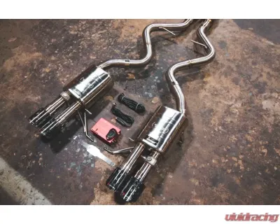 Valvetronic Designs E9X M3 Exhaust System 2008-2013 T304 Stainless Steel Black Finish - BMW.E9X.M3.AXL.BR.BLK