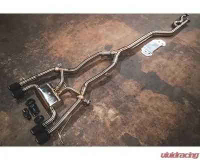 Valvetronic Designs Valved Sport Exhaust System for BMW G87 M2 2022+ - 4" Carbon Tips - BMW.G87.M2.VSES.BR.RC