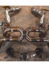 Valvetronic Designs Valved Race Exhaust System for Ferrari F8 (2019-2023) - Grade 5 Titanium                                     - FER.F8.VSES.FF.TI - Image 11