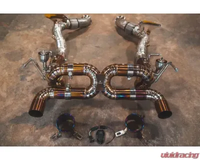 Valvetronic Designs Valved Race Exhaust System for Ferrari F8 (2019-2023) - Grade 5 Titanium - FER.F8.VSES.FF.TI