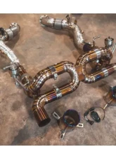 Valvetronic Designs Valved Race Exhaust System for Ferrari F8 (2019-2023) - Grade 5 Titanium                                     - FER.F8.VSES.FF.TI - Image 2