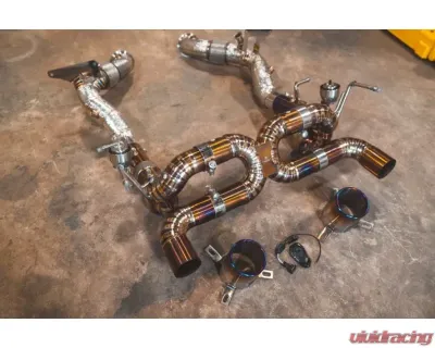 Valvetronic Designs Valved Race Exhaust System for Ferrari F8 (2019-2023) - Grade 5 Titanium - FER.F8.VSES.FF.TI