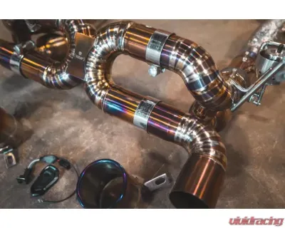 Valvetronic Designs Valved Race Exhaust System for Ferrari F8 (2019-2023) - Grade 5 Titanium - FER.F8.VSES.FF.TI