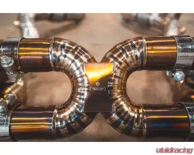 Valvetronic Designs Valved Race Exhaust System for Ferrari F8 (2019-2023) - Grade 5 Titanium - FER.F8.VSES.FF.TI