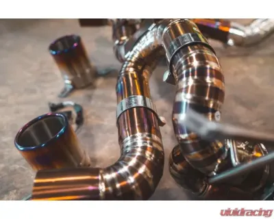 Valvetronic Designs Valved Race Exhaust System for Ferrari F8 (2019-2023) - Grade 5 Titanium - FER.F8.VSES.FF.TI