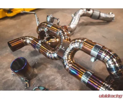 Valvetronic Designs Valved Race Exhaust System for Ferrari F8 (2019-2023) - Grade 5 Titanium - FER.F8.VSES.FF.TI