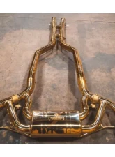 Valvetronic Designs Valved Race Exhaust System - Anodized Gold for Mercedes AMG GT/GTS 2015-2022                                     - MER.AMGGT.VSES.FF.AG - Image 9