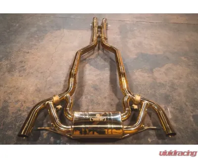 Valvetronic Designs Valved Race Exhaust System - Anodized Gold for Mercedes AMG GT/GTS 2015-2022 - MER.AMGGT.VSES.FF.AG