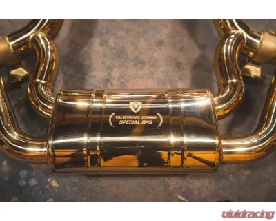 Valvetronic Designs Valved Race Exhaust System - Anodized Gold for Mercedes AMG GT/GTS 2015-2022 - MER.AMGGT.VSES.FF.AG