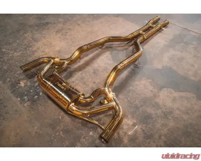 Valvetronic Designs Valved Race Exhaust System - Anodized Gold for Mercedes AMG GT/GTS 2015-2022 - MER.AMGGT.VSES.FF.AG