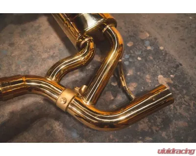 Valvetronic Designs Valved Race Exhaust System - Anodized Gold for Mercedes AMG GT/GTS 2015-2022 - MER.AMGGT.VSES.FF.AG