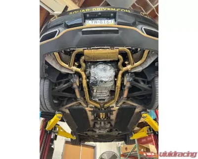 Valvetronic Designs Valved Race Exhaust System - Anodized Gold for Mercedes AMG GT/GTS 2015-2022 - MER.AMGGT.VSES.FF.AG