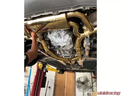 Valvetronic Designs Valved Race Exhaust System - Anodized Gold for Mercedes AMG GT/GTS 2015-2022 - MER.AMGGT.VSES.FF.AG