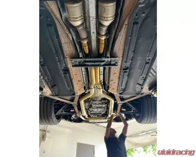 Valvetronic Designs Valved Race Exhaust System - Anodized Gold for Mercedes AMG GT/GTS 2015-2022 - MER.AMGGT.VSES.FF.AG
