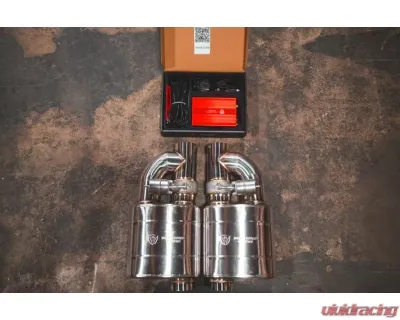 Valvetronic Designs Universal Valved Muffler Kit 3.5" Single Muffler T304 Stainless Steel - UVM.89MM