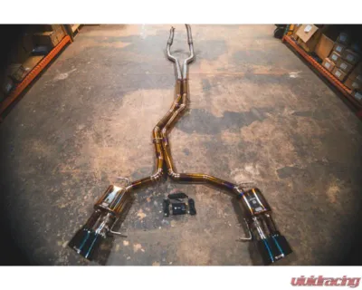 Valvetronic Design Valved Sport Exhaust System with Black OEM Style Tips Audi RS6 | RS7 C8 2019-2025 - AUD.C8.VSES.TI